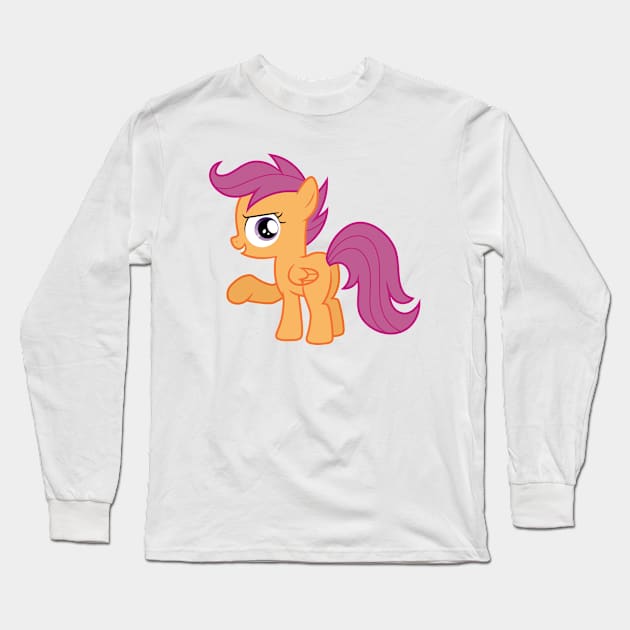 Scootaloo little nudge Long Sleeve T-Shirt by CloudyGlow